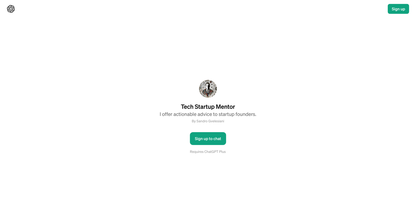 Tech Startup Mentor website