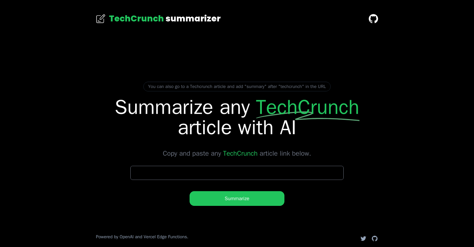 TechCrunch Summary website