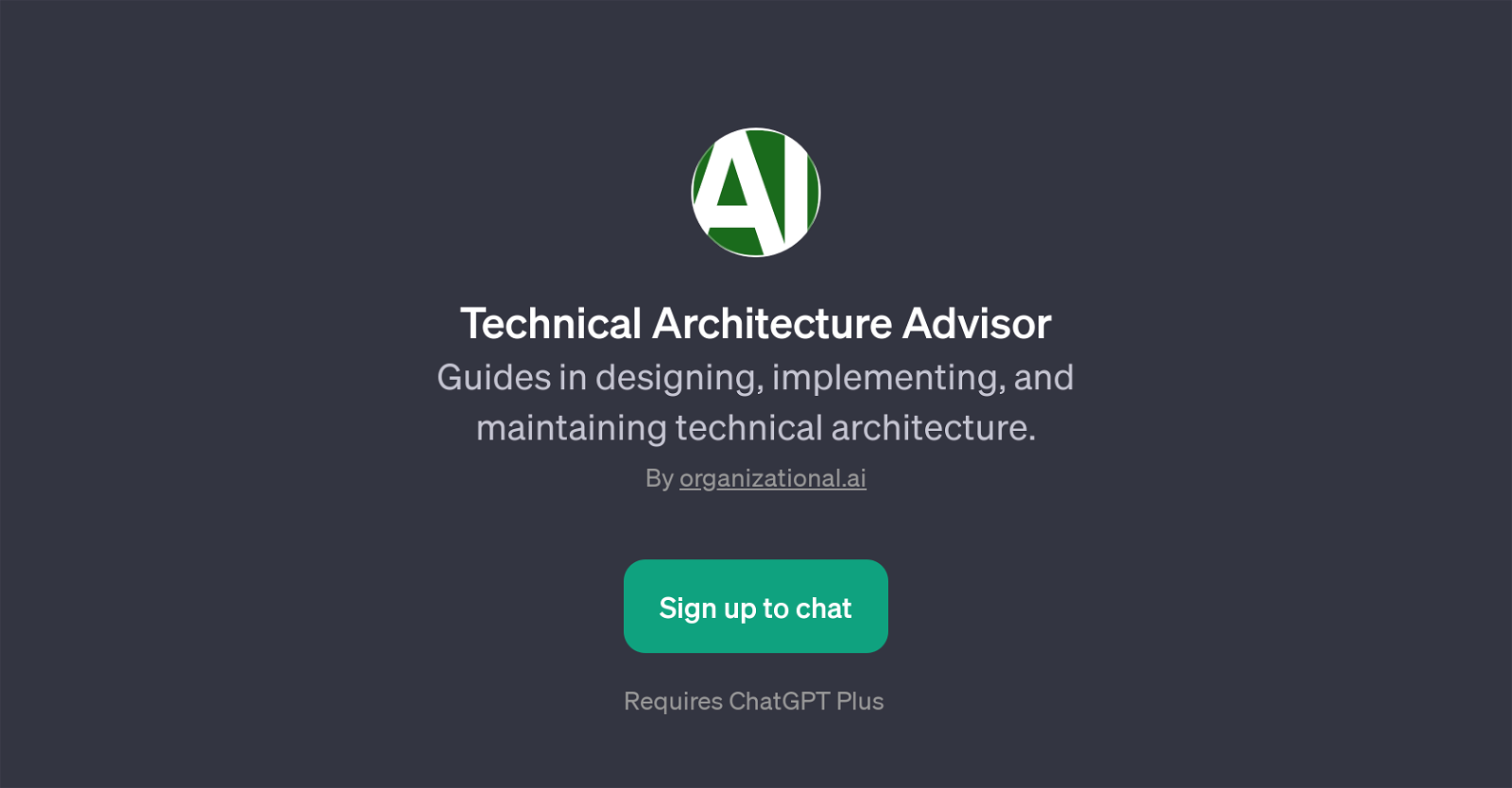 Technical Architecture Advisor website
