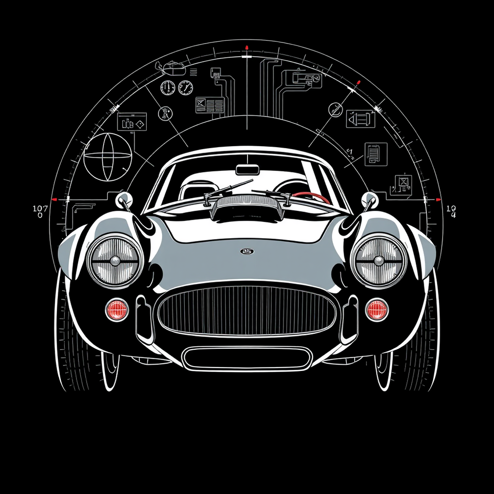 Technical scematic retro racer website