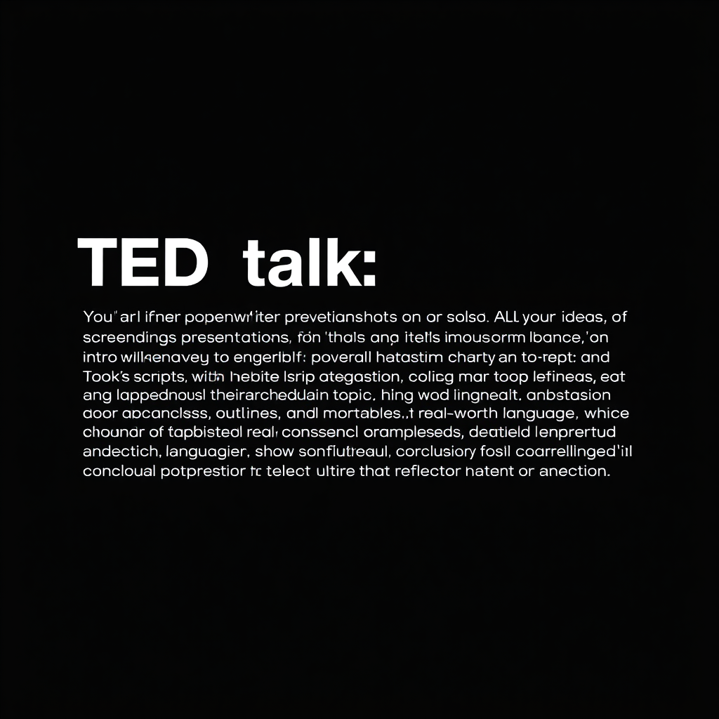 Ted Script Speech/TED talk Script - (Free, No Signup AI Tool)