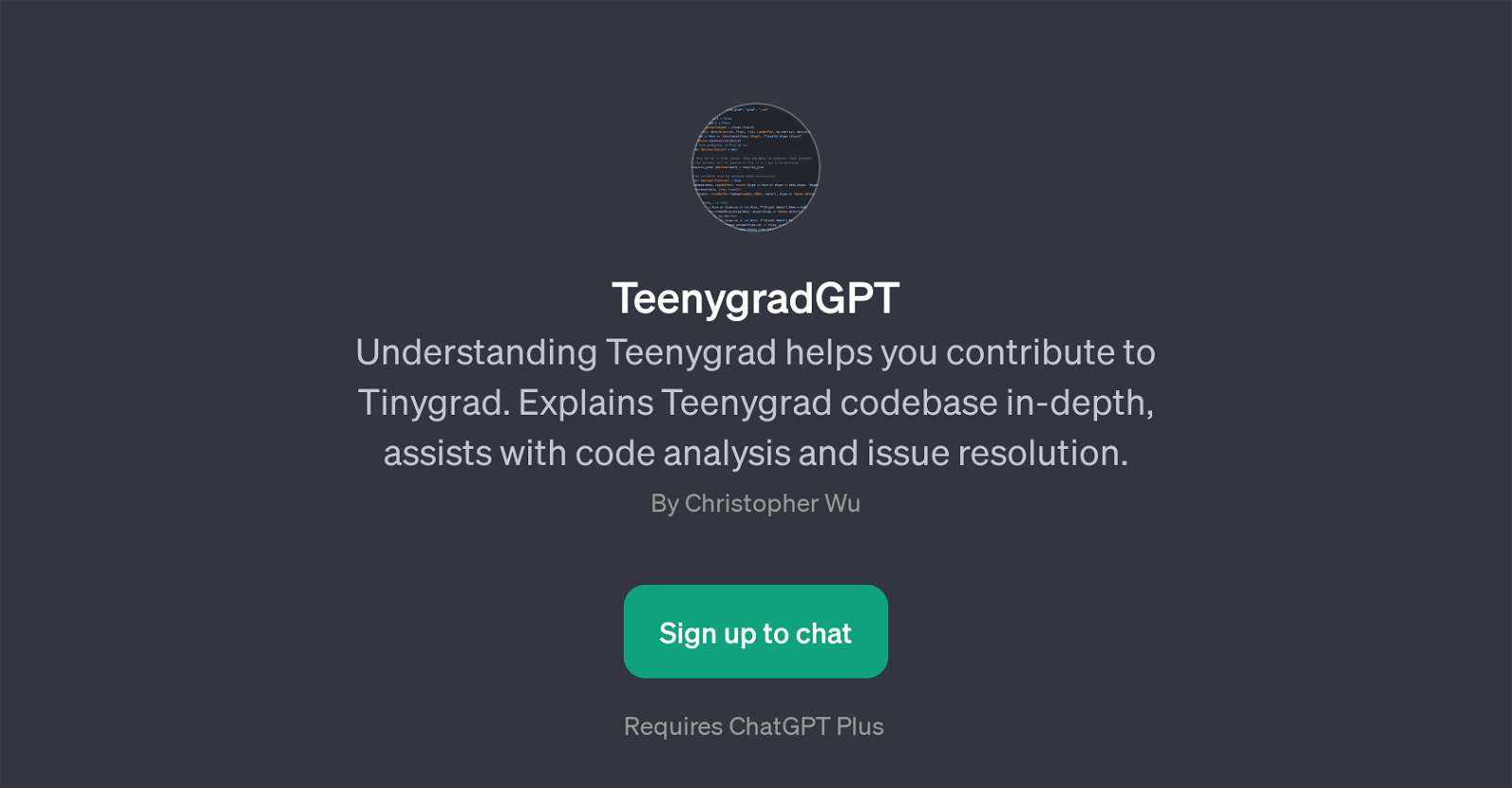 TeenygradGPT website