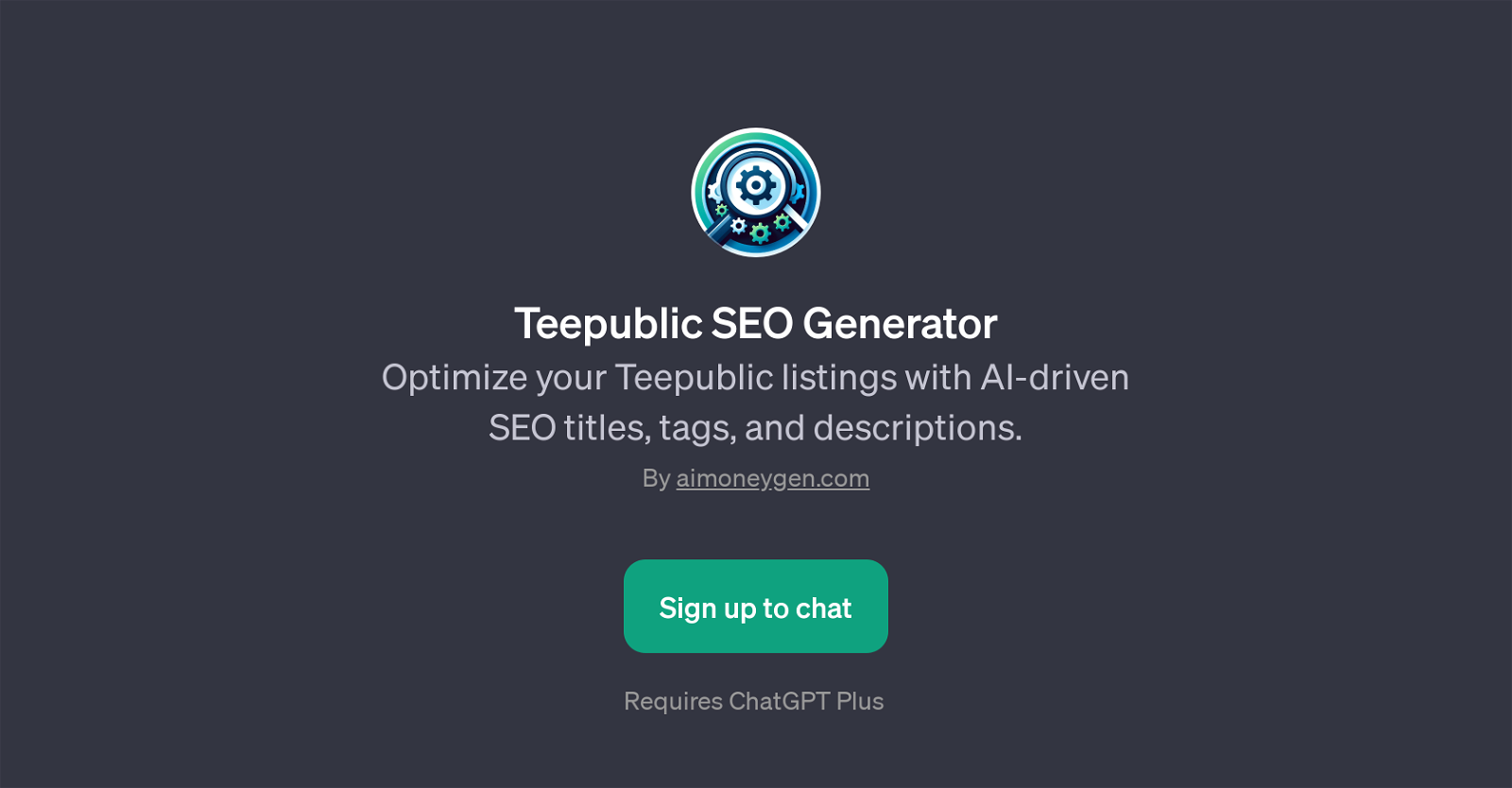 Teepublic SEO Generator website