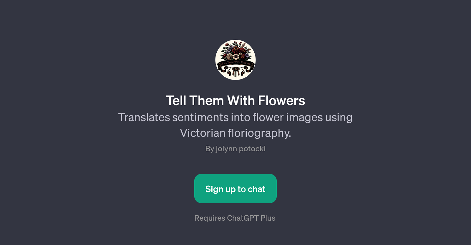 Tell Them With Flowers website