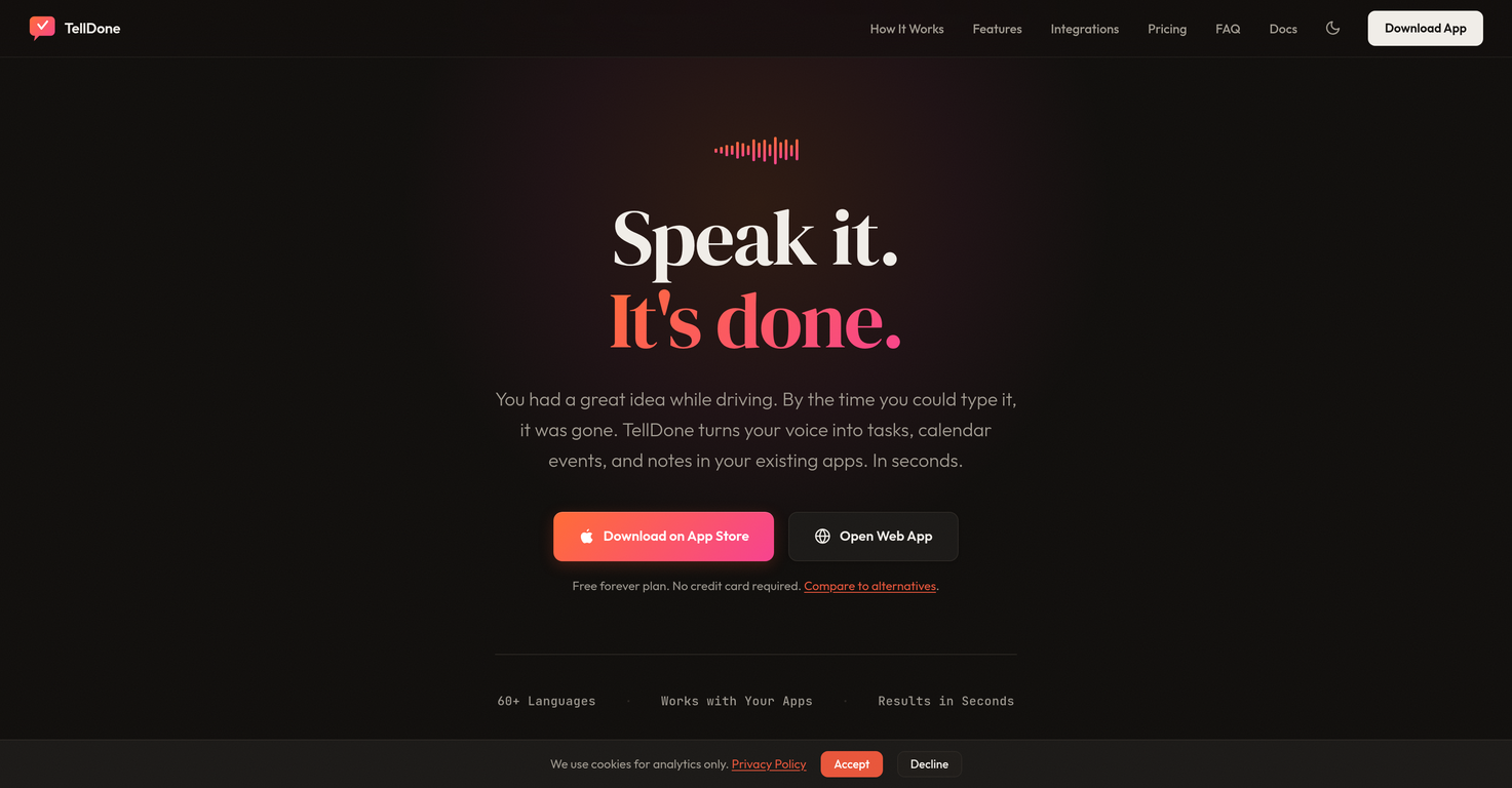 TellDone website