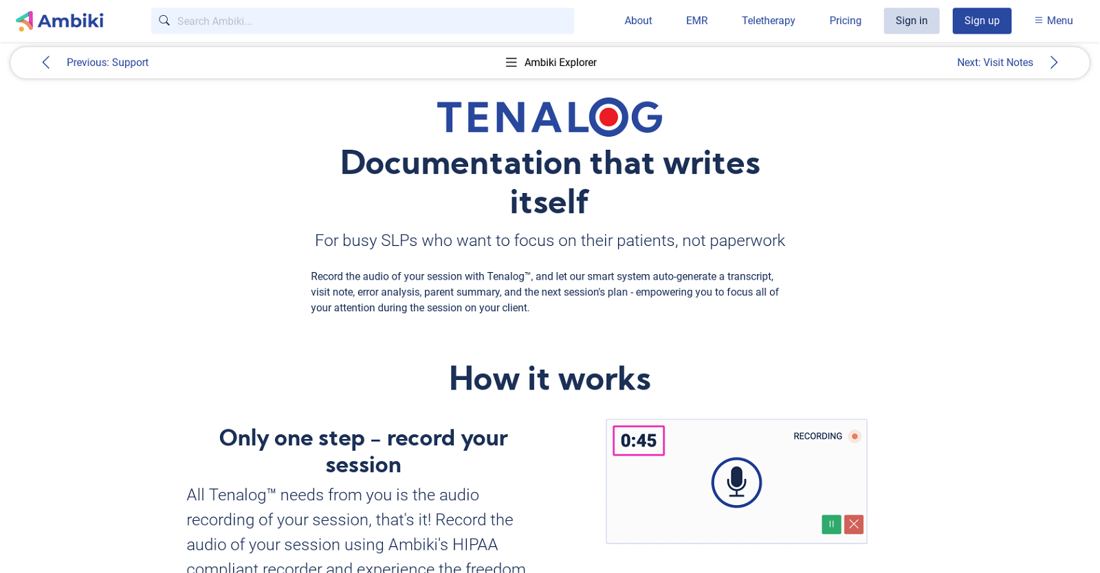 Tenalog website