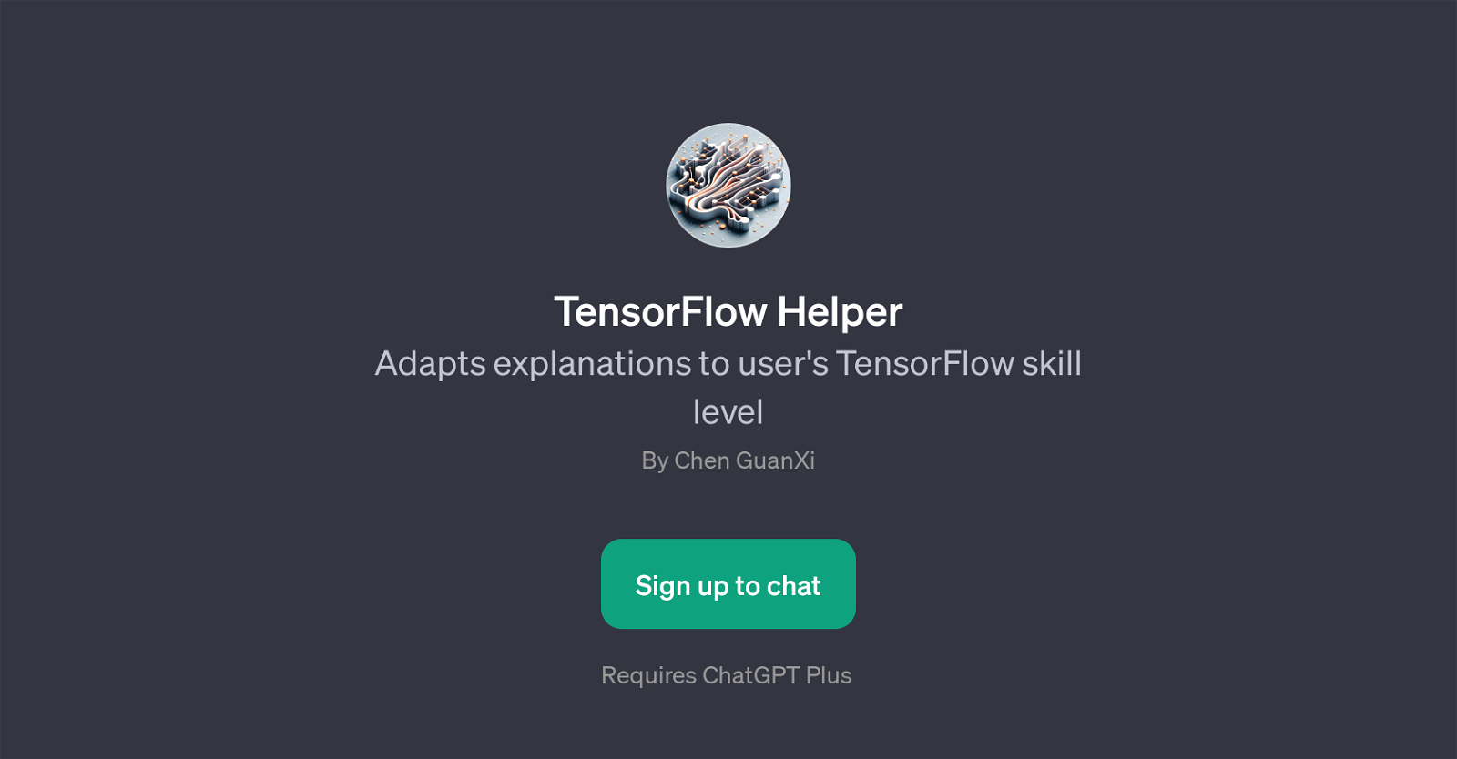 TensorFlow Helper website