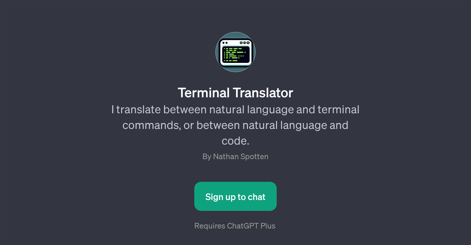 Terminal Translator website
