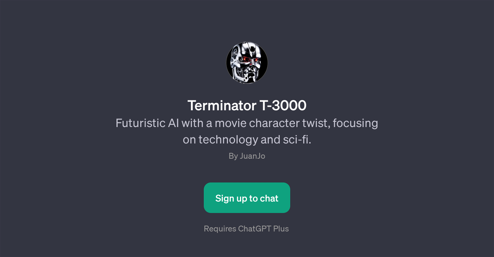 Terminator T-3000 website