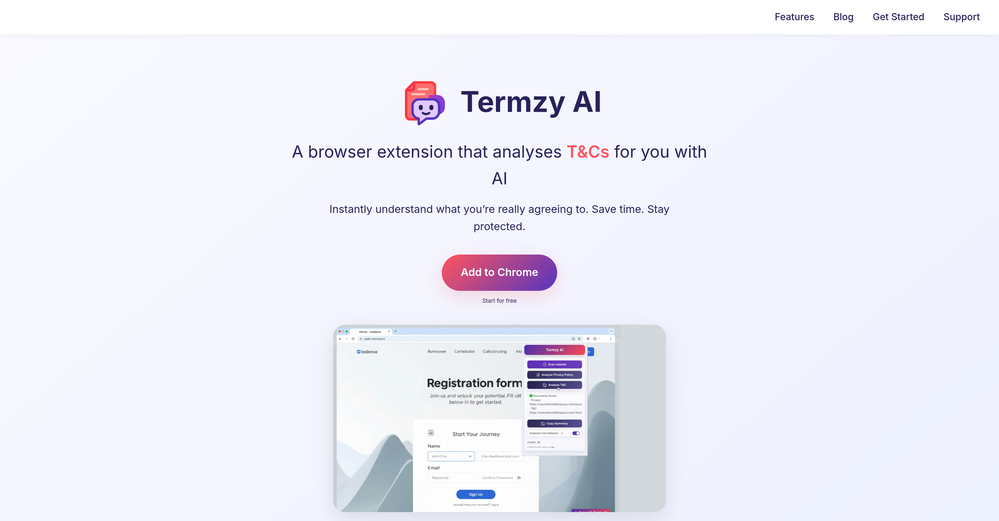 Termzy AI website