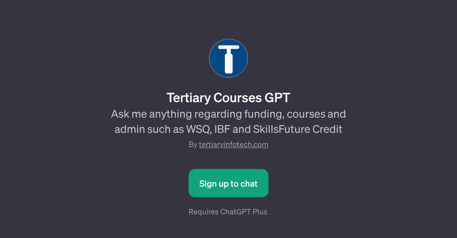 Tertiary Courses GPT website