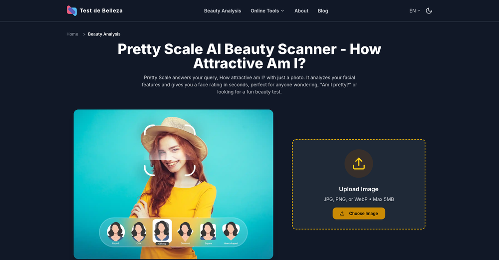 Test De Belleza website