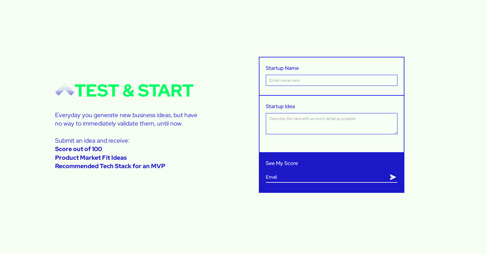 Test & Start website