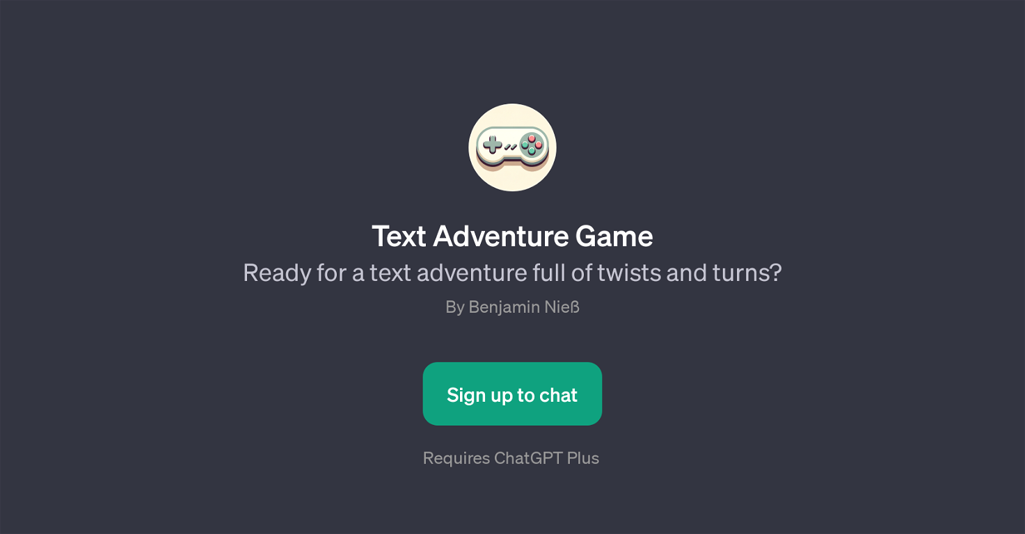 Text Adventure Game website