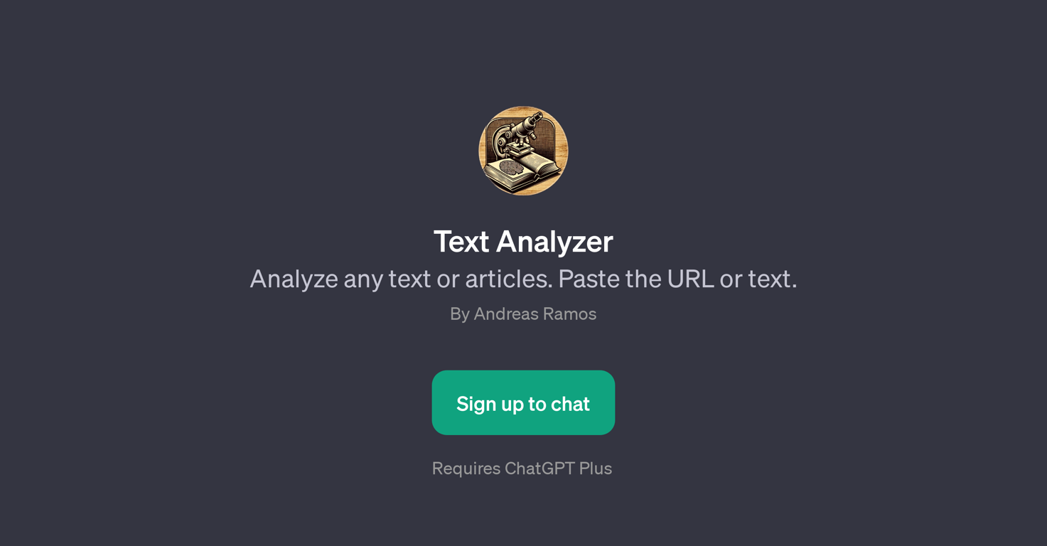 Text Analyzer website
