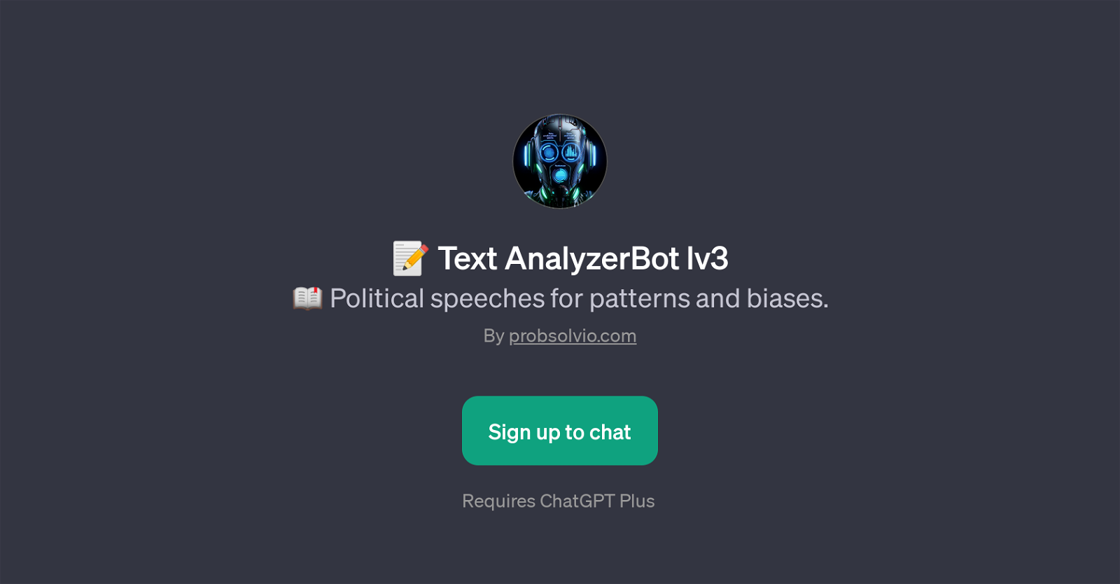 Text AnalyzerBot lv3 website