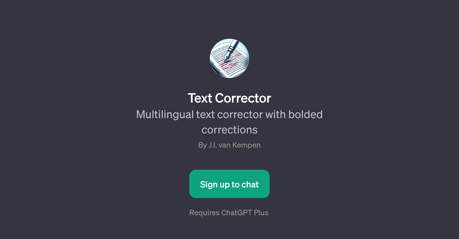 Text Corrector website