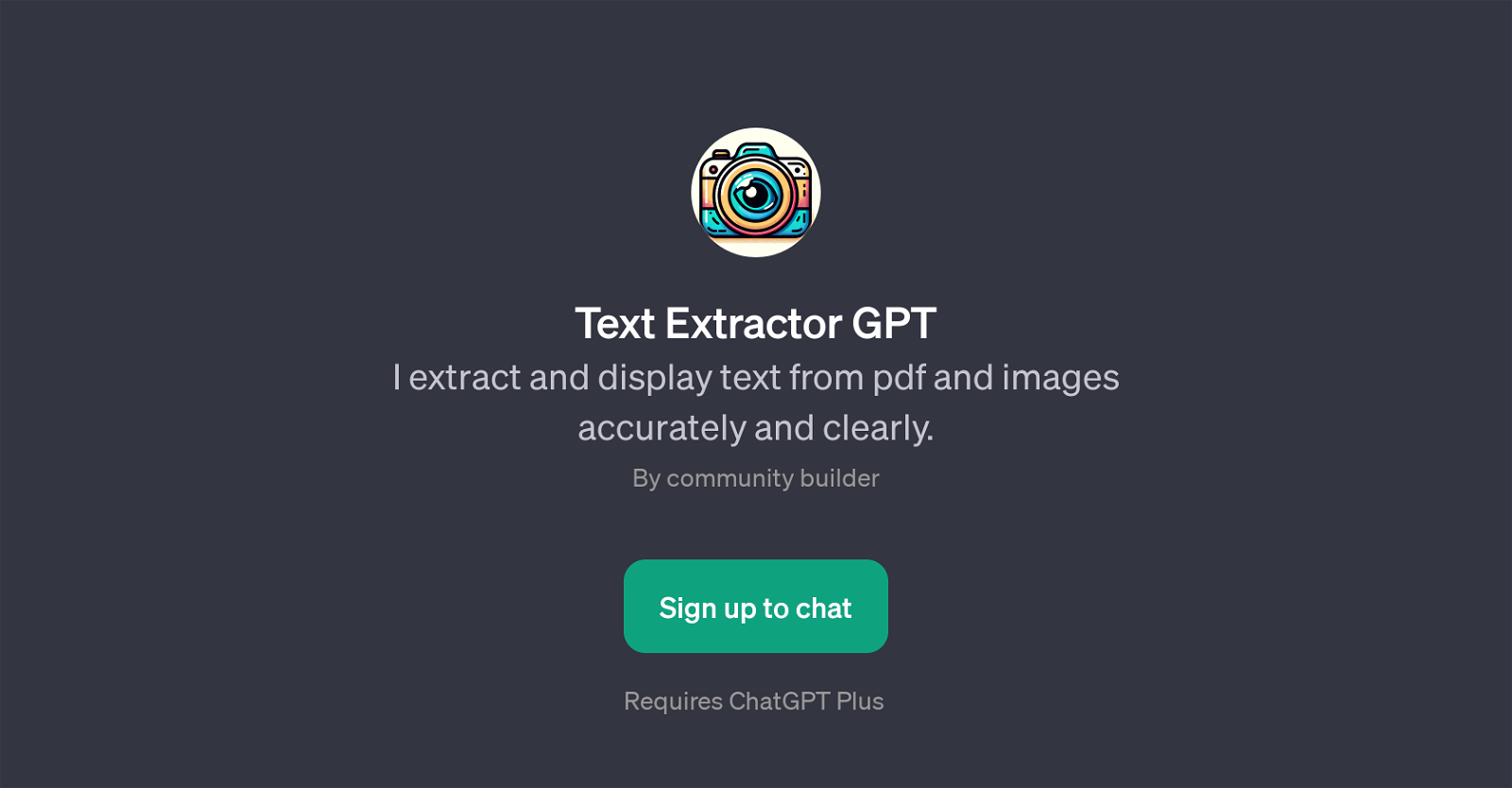 Text Extractor GPT website