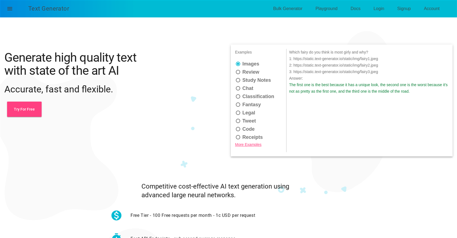 Text-Generator website