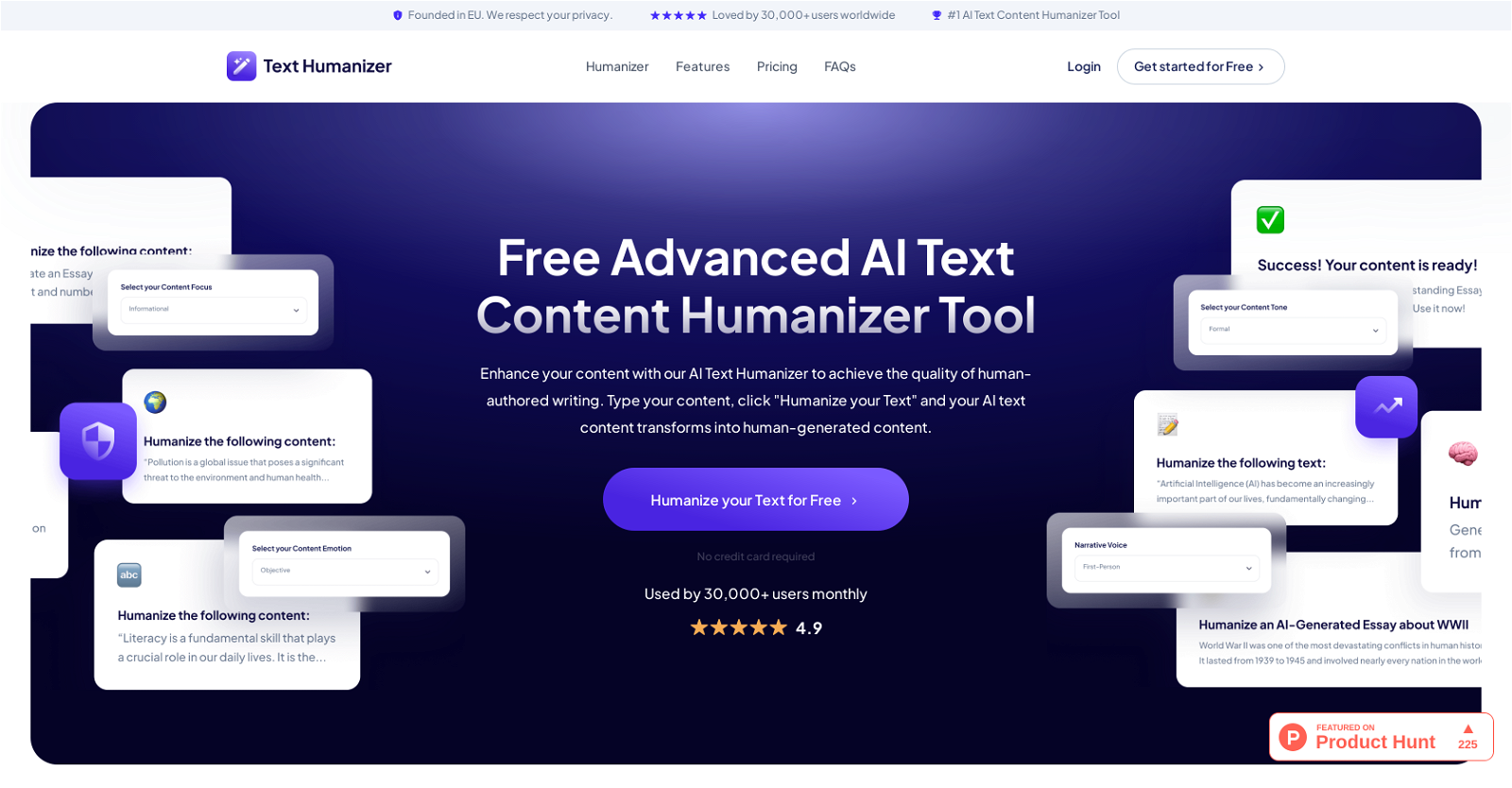 Text-Humanizer website