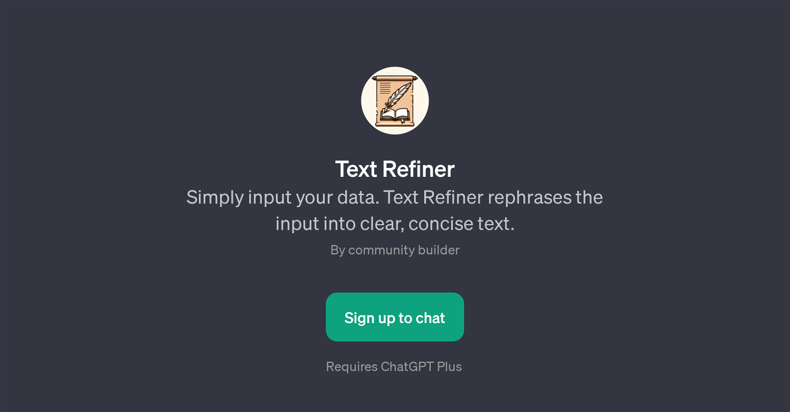 Text Refiner website