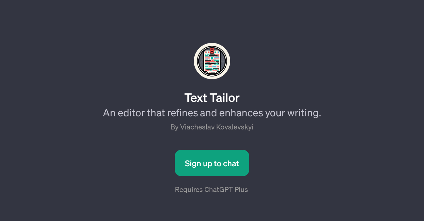 Text Tailor website