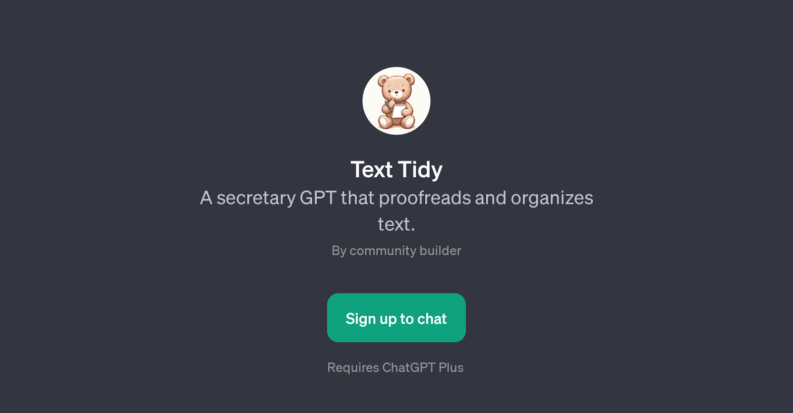 Text Tidy website