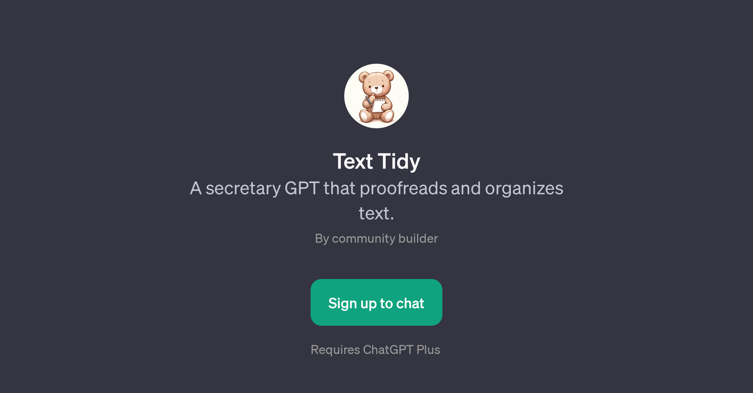 Text Tidy website