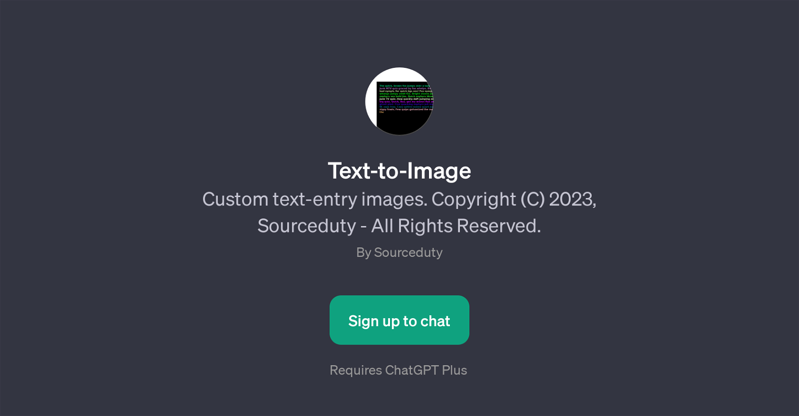 Text-to-Image website