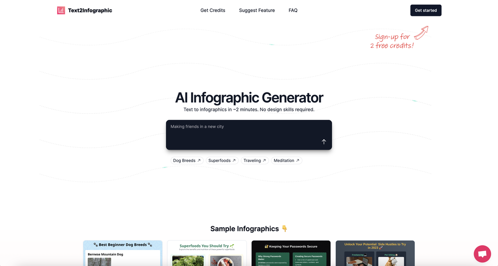 Text to Infographic website