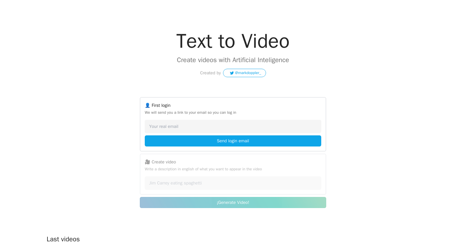Text to Video AI website