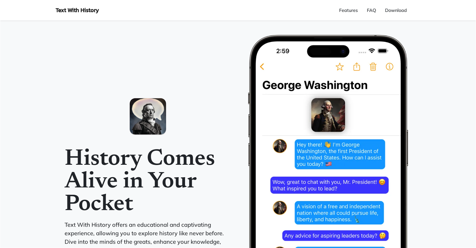 Text With History website
