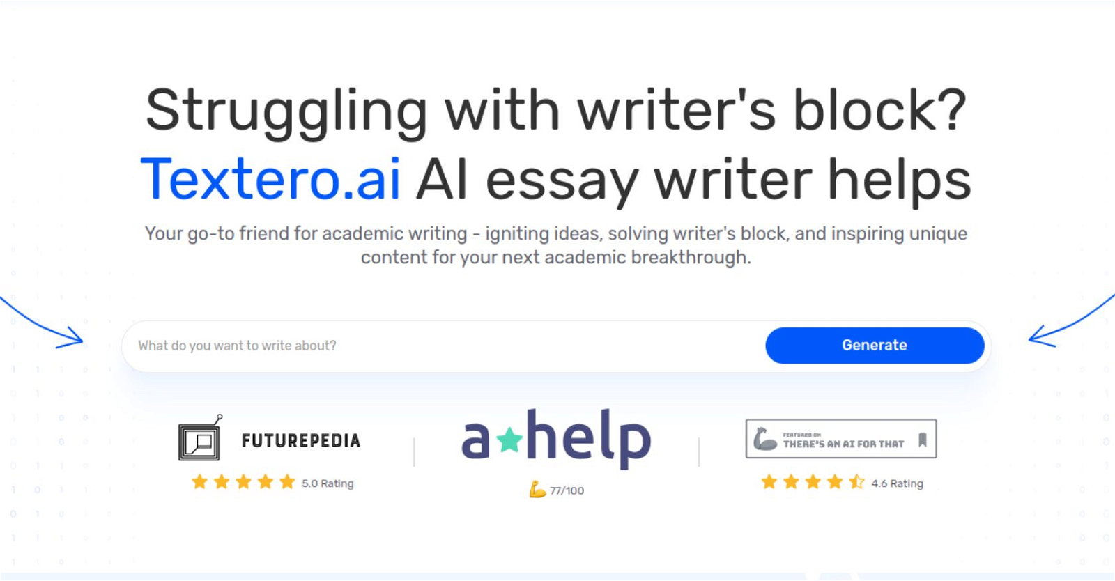 Textero.ai AI Essay Writer website