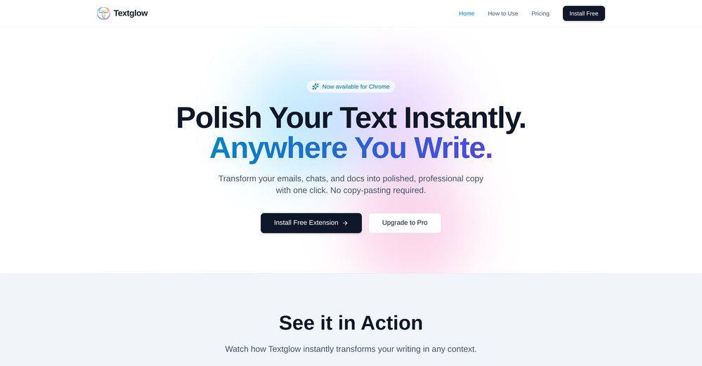 Textglow website