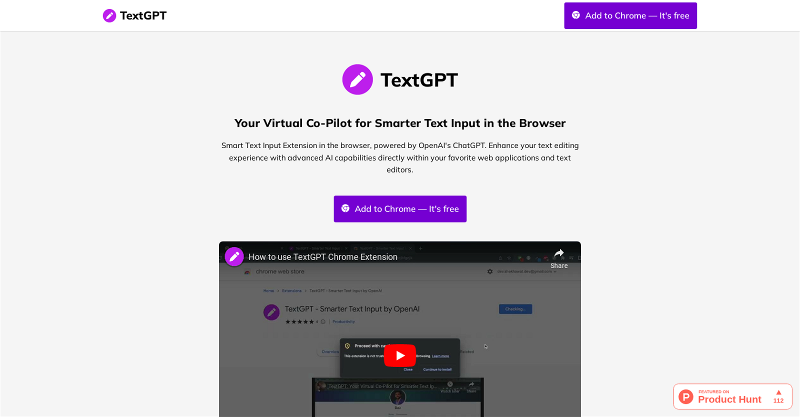 TextGPT.app website