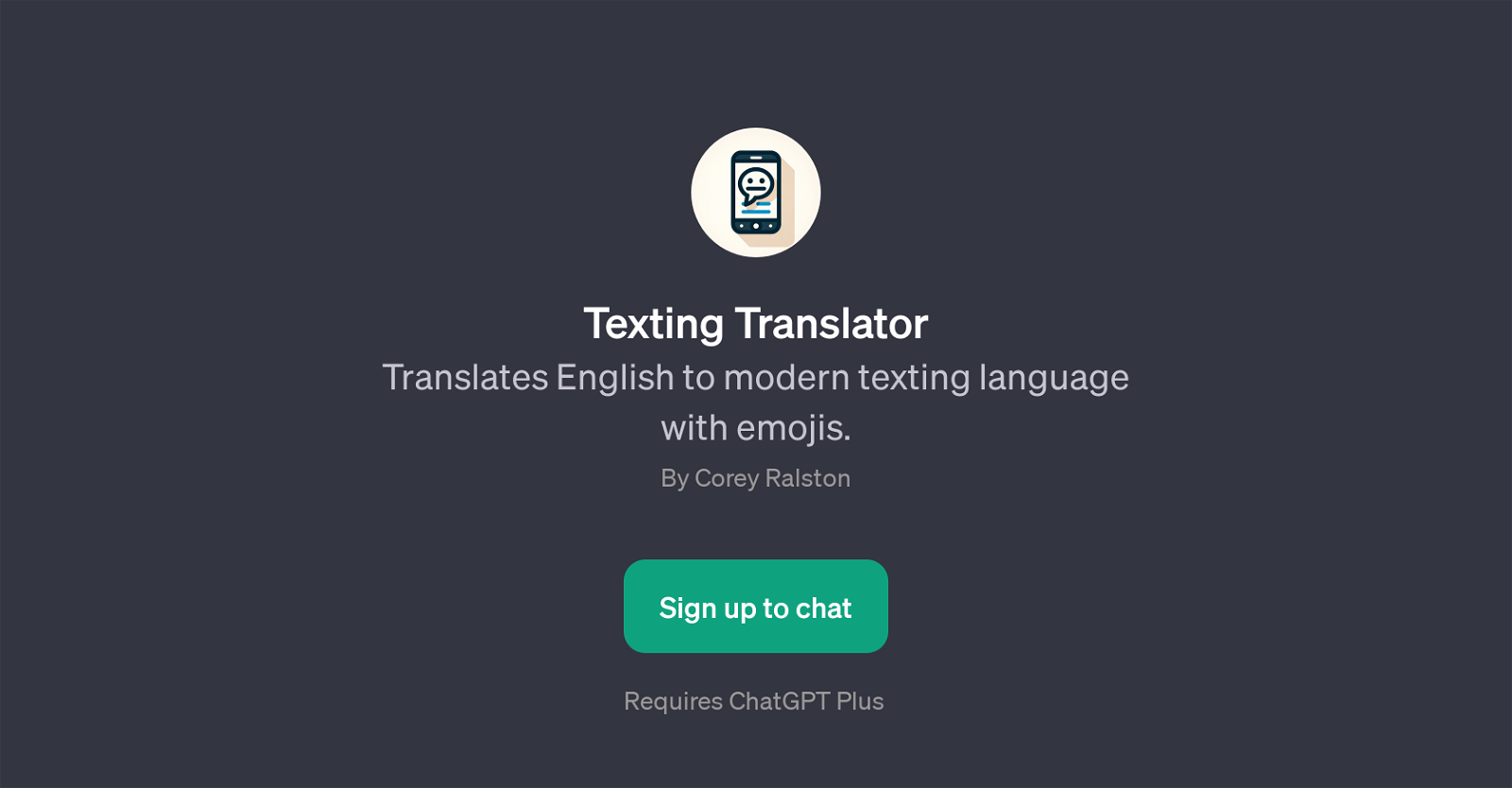 Texting Translator website