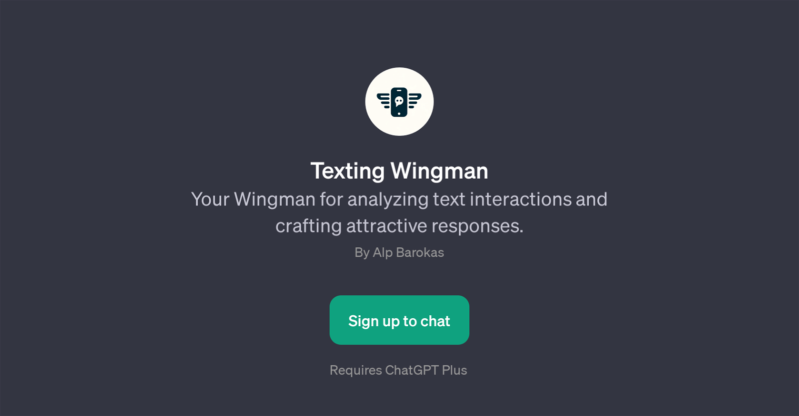Texting Wingman website