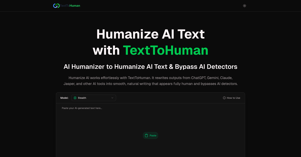 TextToHuman.com website