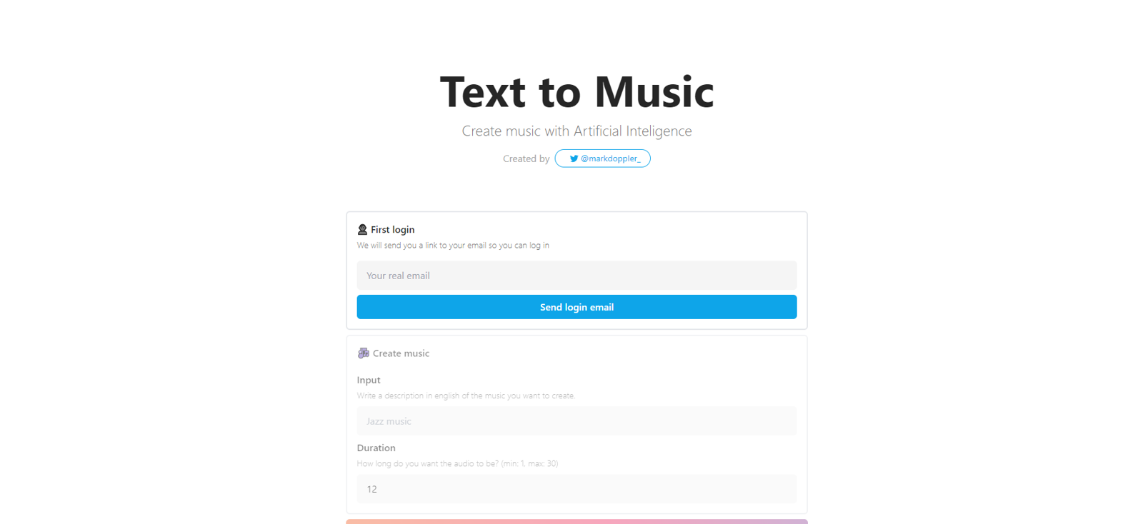 Texttomusic website