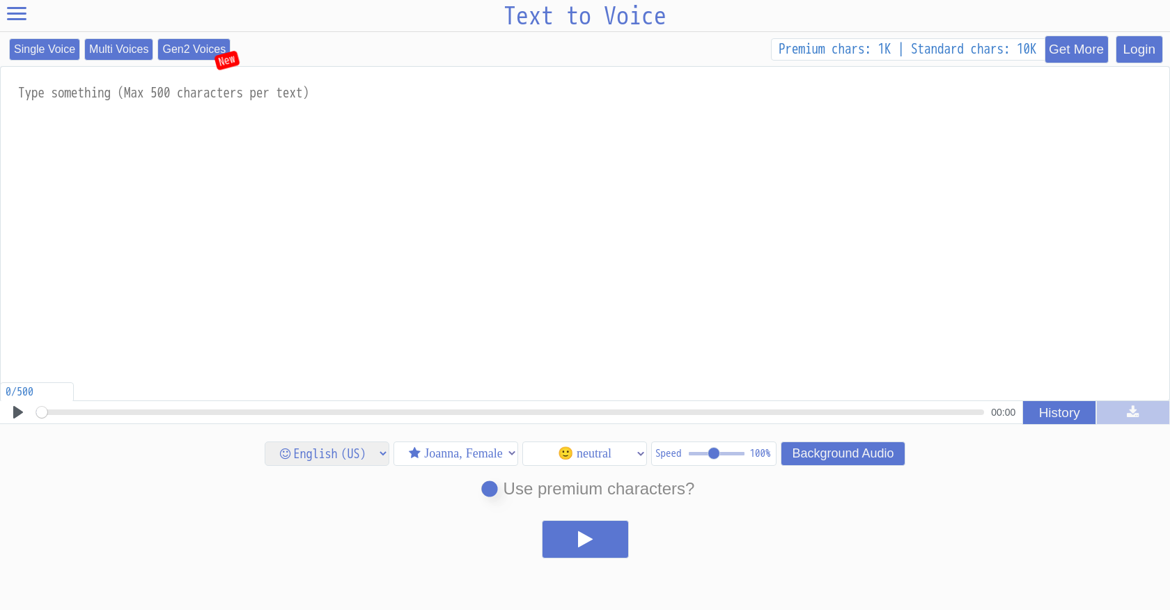 Texttovoice website