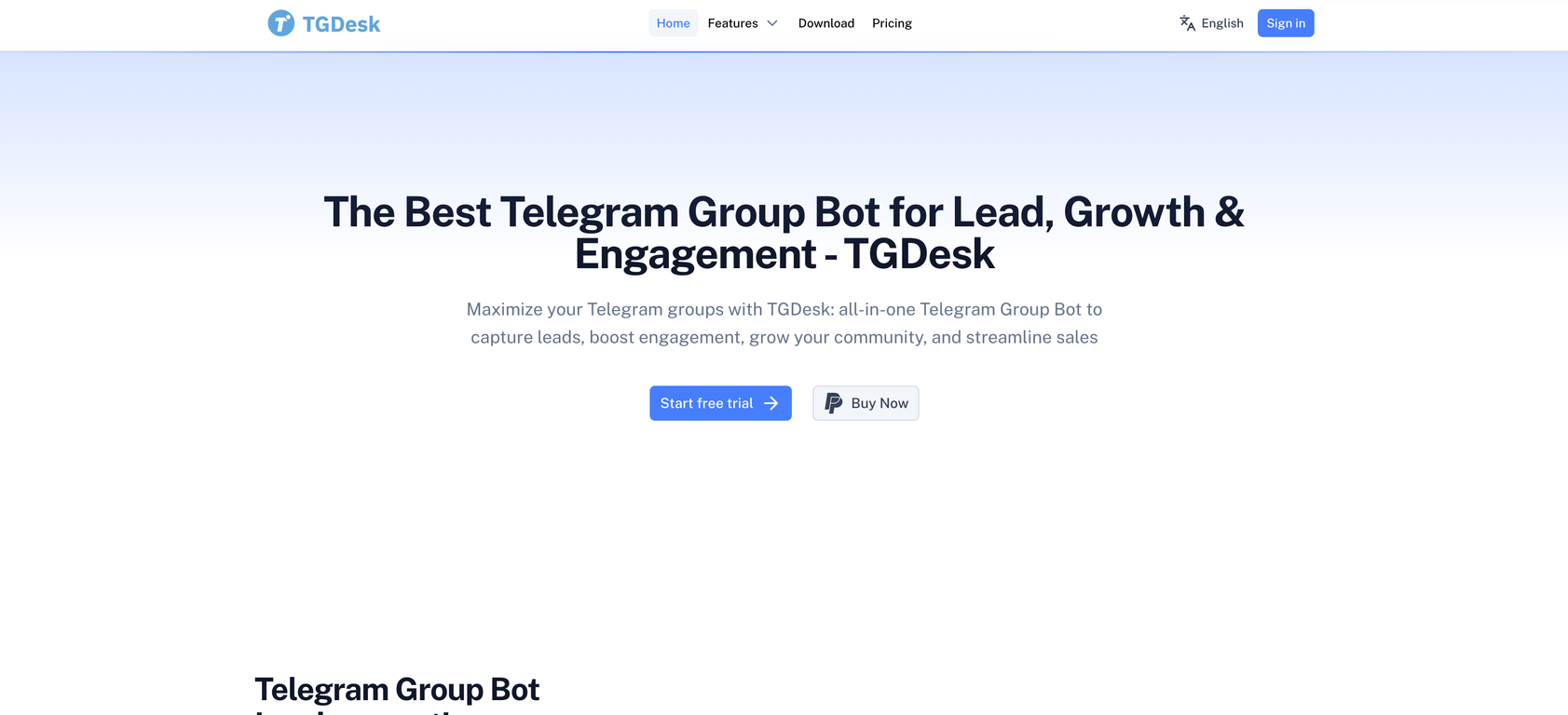 TGDesk website