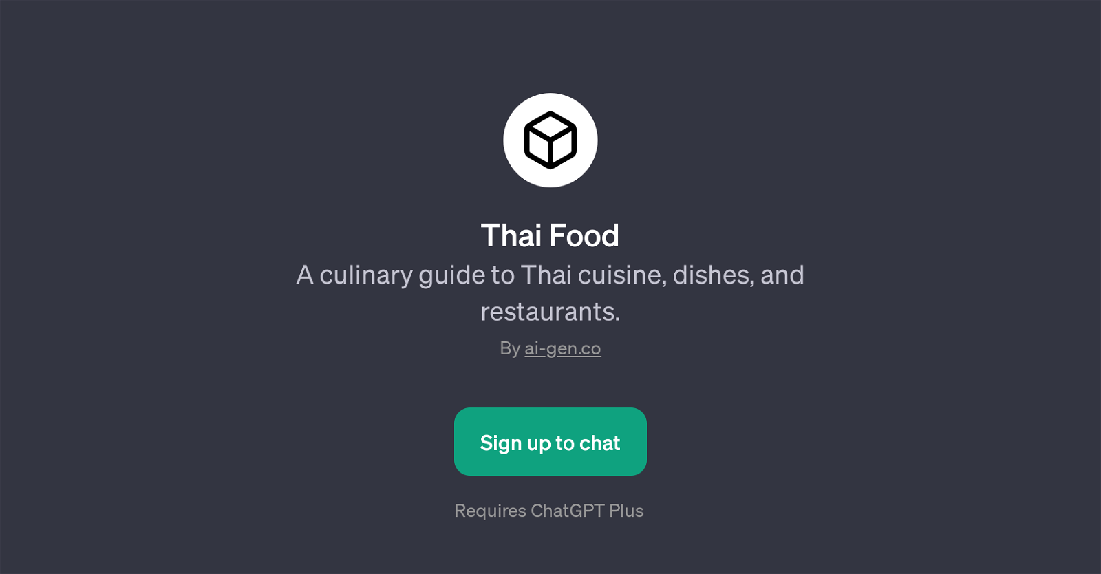 Thai Food website