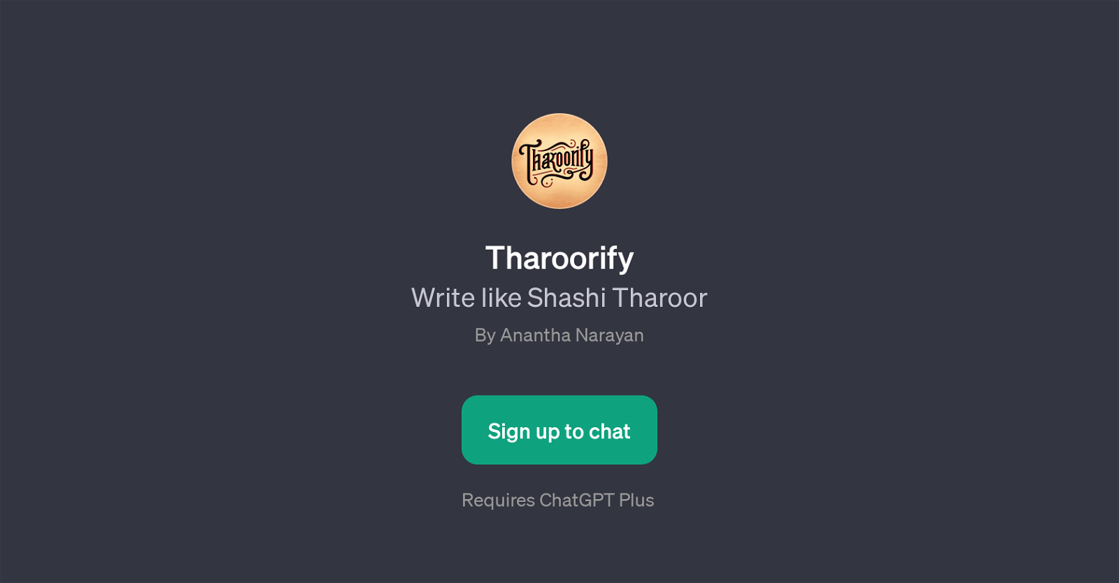 Tharoorify website