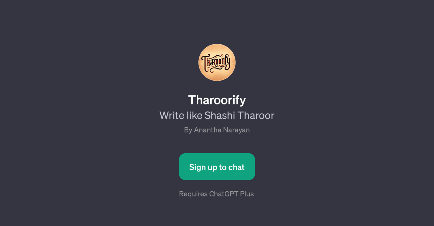 Tharoorify website