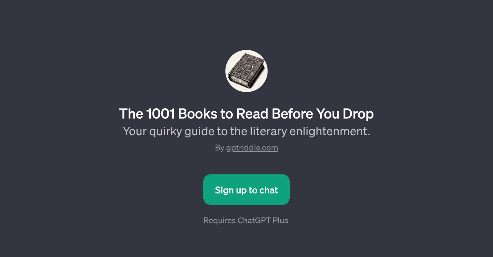 The 1001 Books to Read Before You Drop website