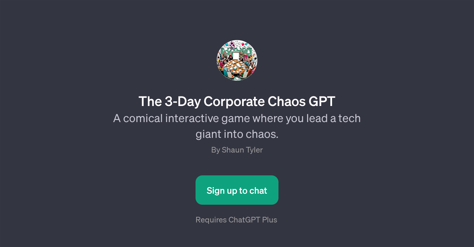 The 3-Day Corporate Chaos GPT website
