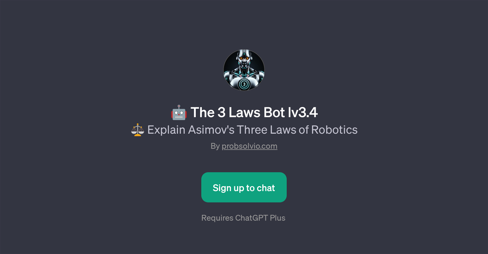 The 3 Laws Bot lv3.4 website