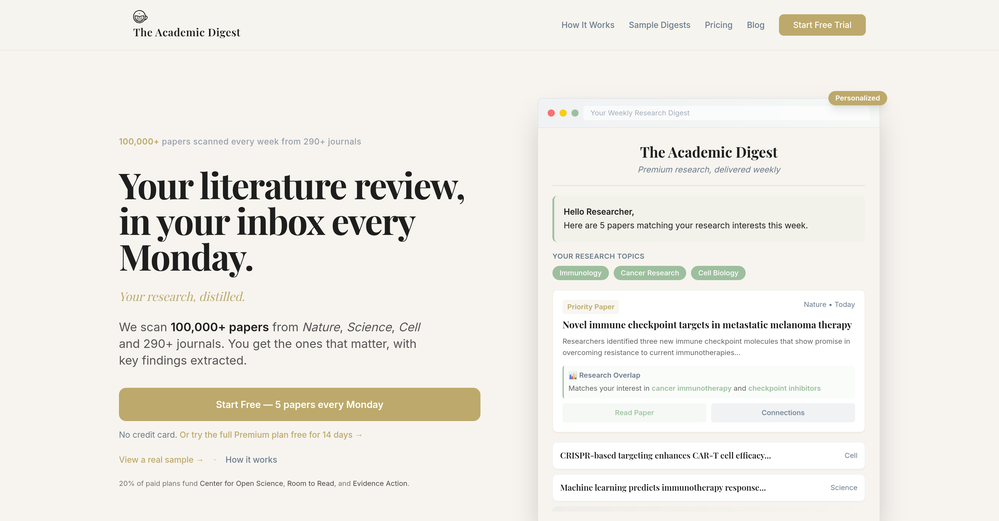 The Academic Digest website