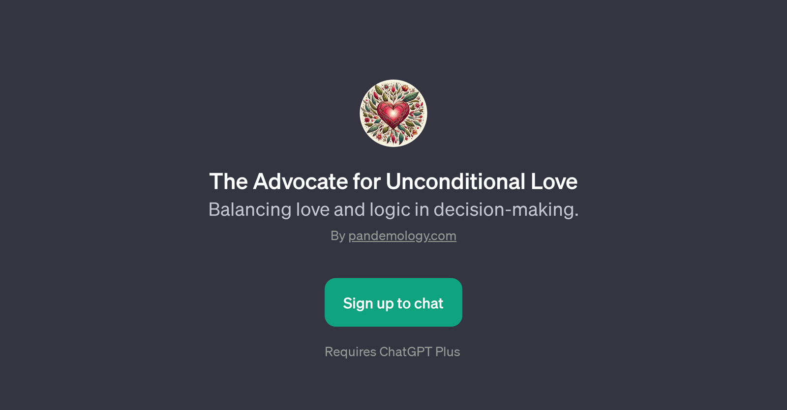 The Advocate for Unconditional Love website