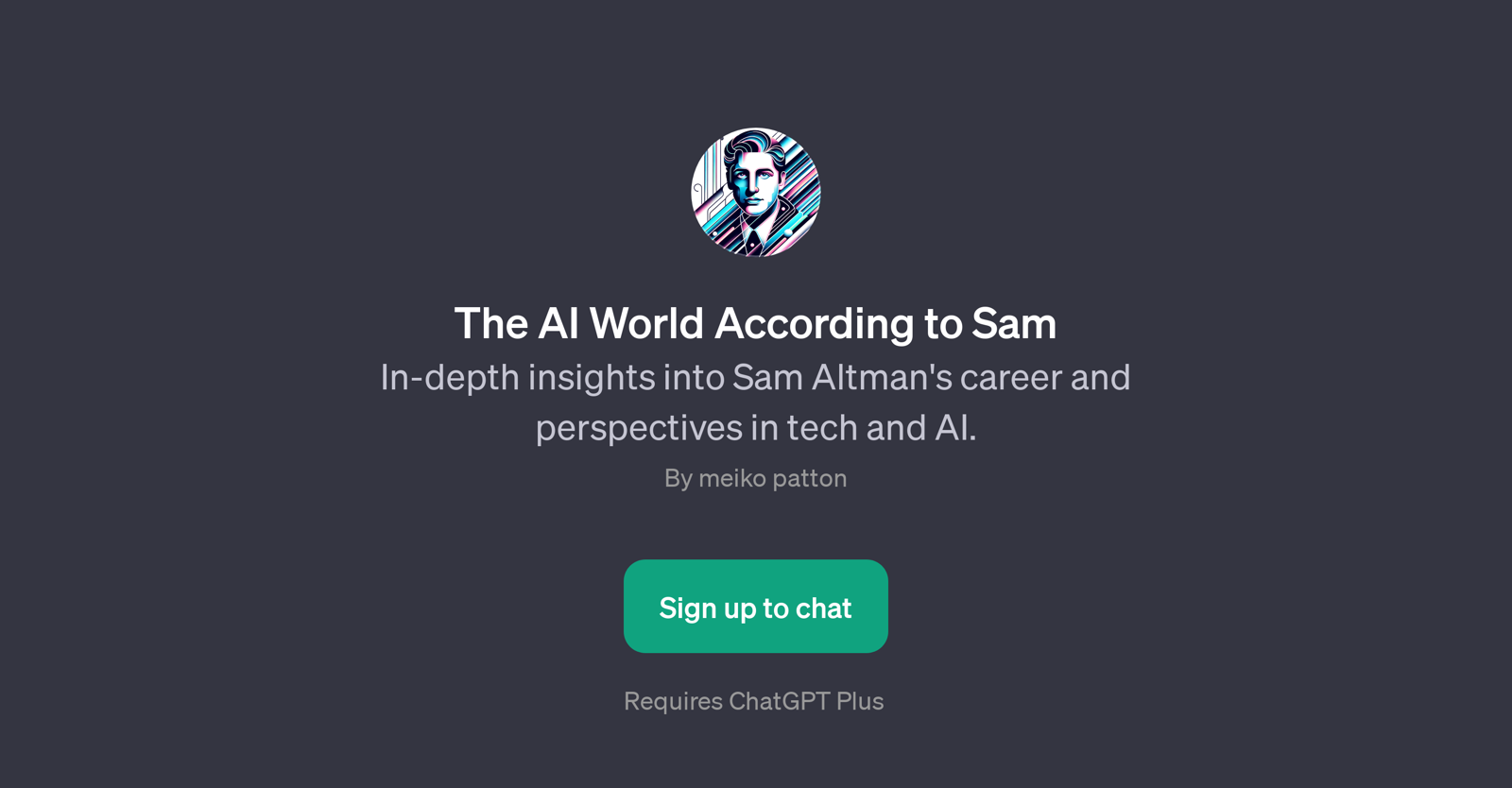 The AI World According to Sam website